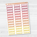 Hobonichi Cousin Weekly Habit Tracker Planner Stickers | Brights | B-517-518-519
