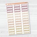 Hobonichi Cousin Weekly Habit Tracker Planner Stickers | Muted | B-520-521-522