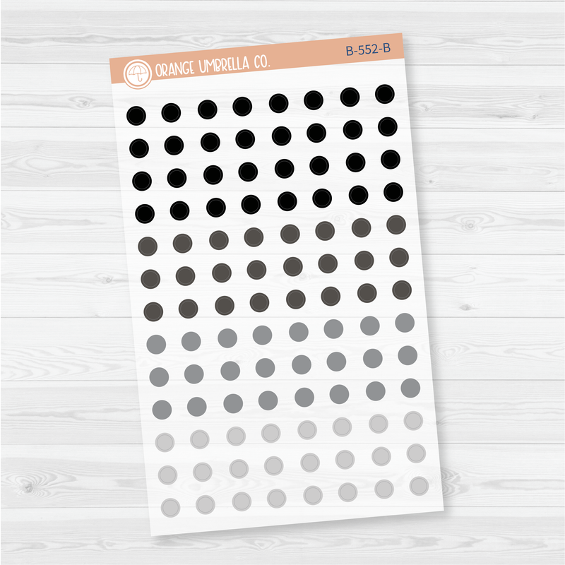 Hobonichi Cousin Grid Circle Dot Planner Stickers | B-552