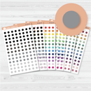 Hobonichi Cousin Grid Circle Dot Planner Stickers | B-552