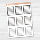 Hobonichi Cousin Side Bar Habit Tracker Planner Stickers | B-553