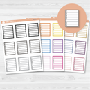 Hobonichi Cousin Side Bar Habit Tracker Planner Stickers | B-553