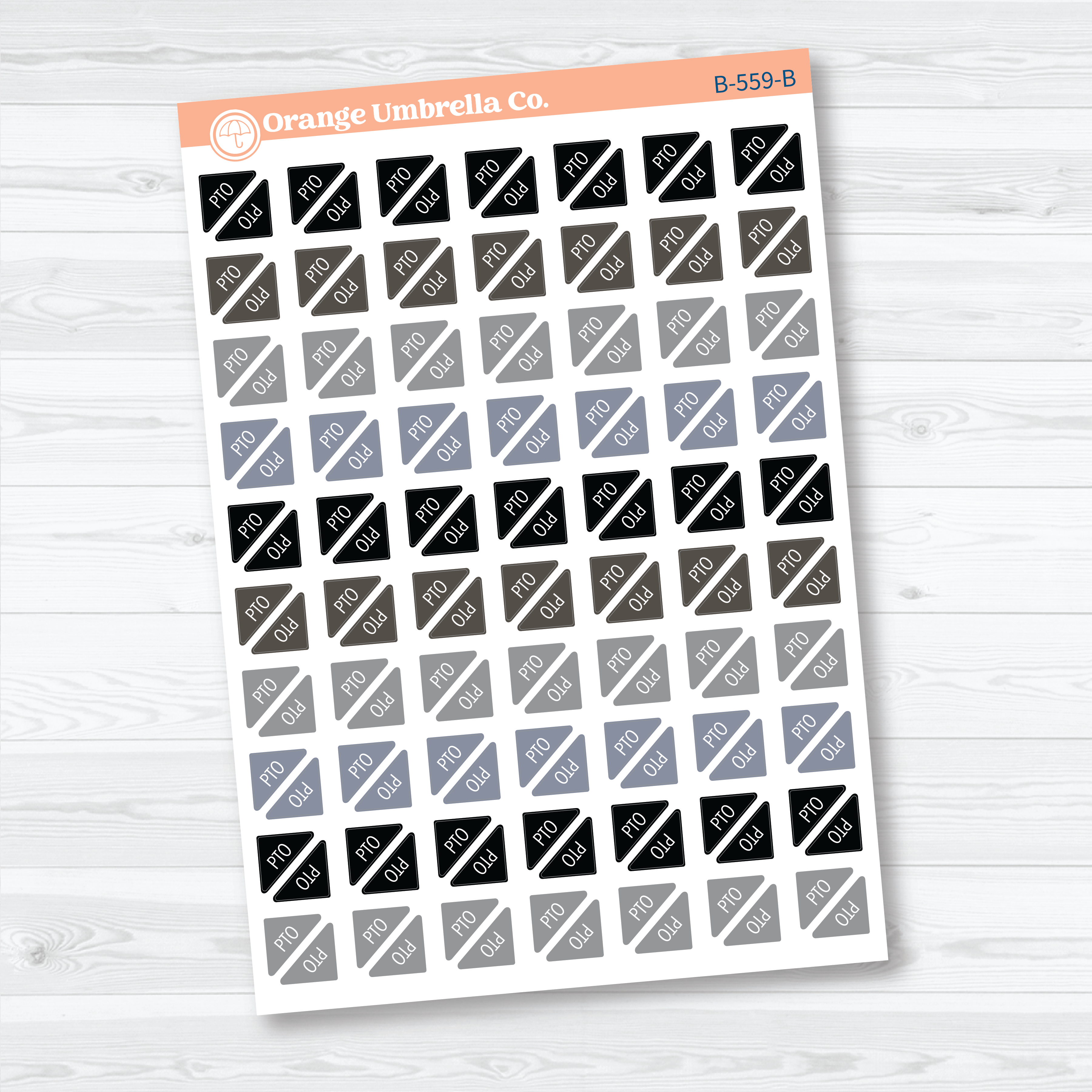 PTO Corner Flag Planner Stickers | Mini Corner Planner Stickers | B-559