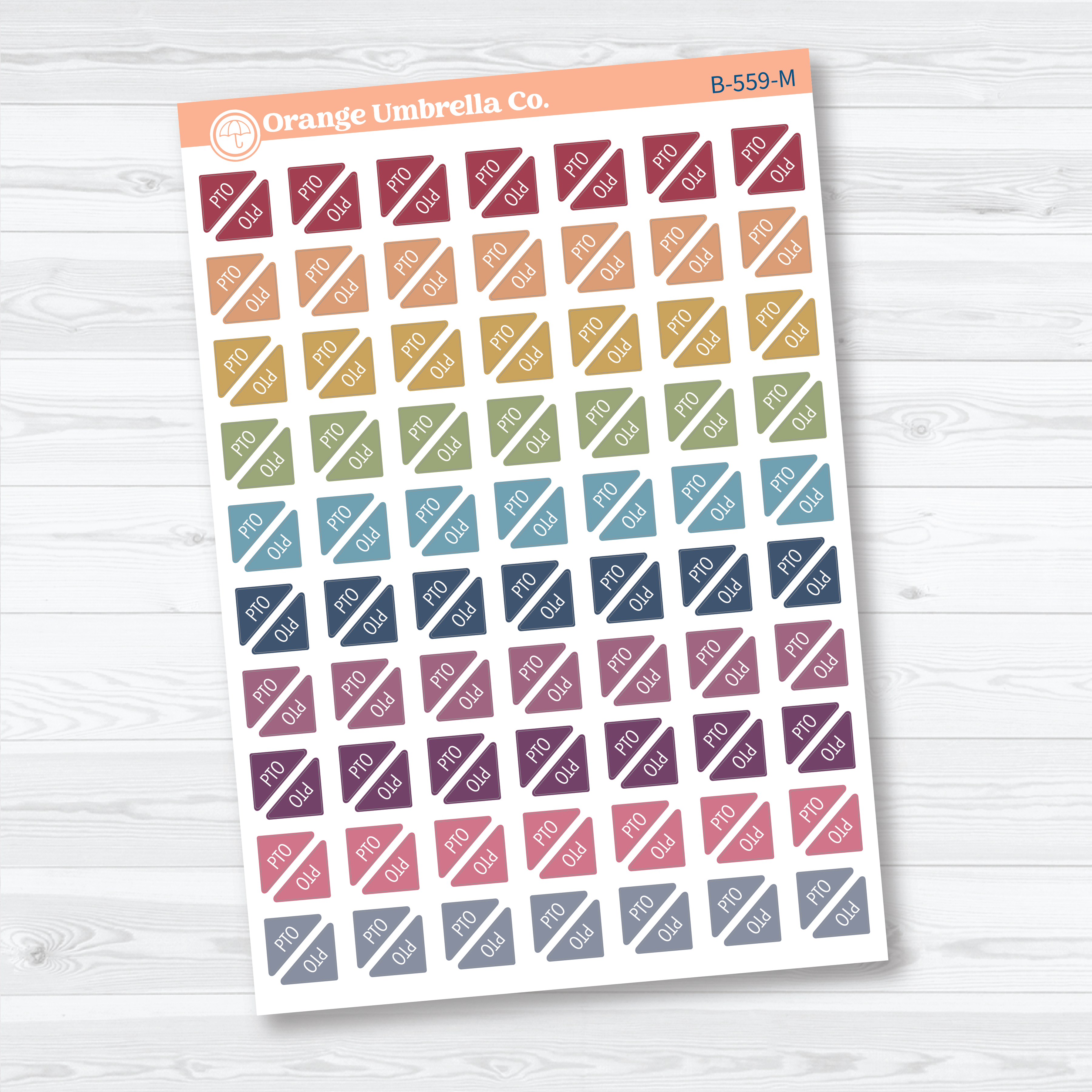 PTO Corner Flag Planner Stickers | Mini Corner Planner Stickers | B-559