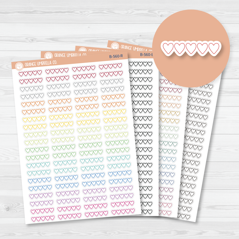 Heart Rating - Movie and Book Icon Tracker Planner Stickers | B-560