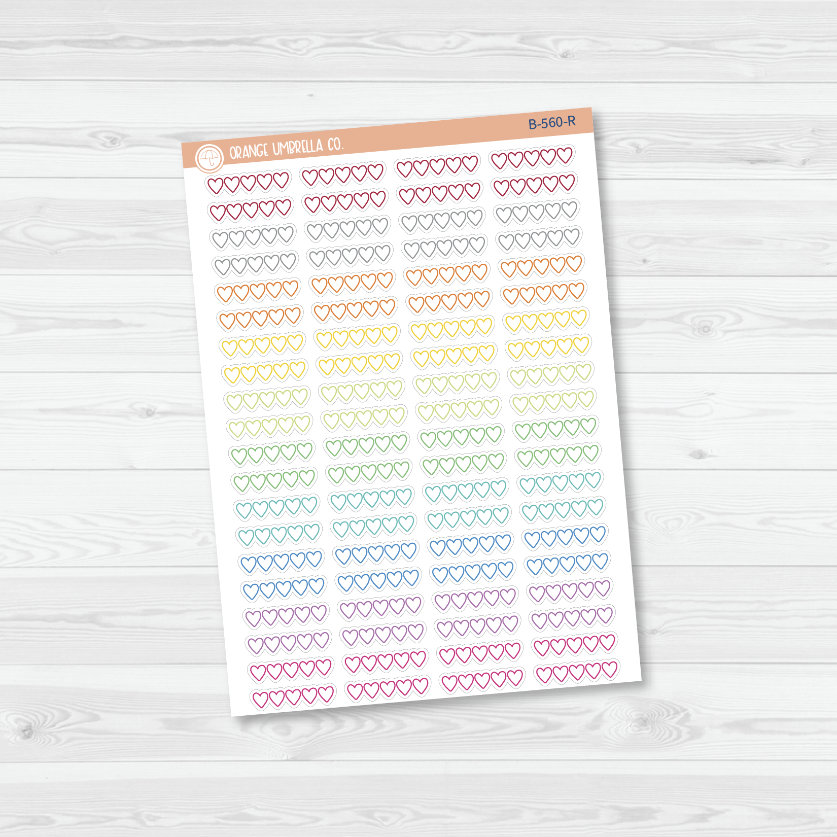 Heart Rating - Movie and Book Icon Tracker Planner Stickers | B-560