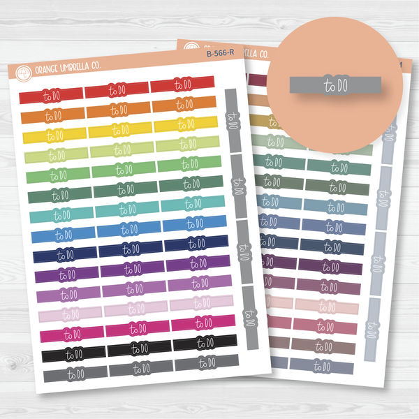 To Do Appointment Header Script - Hobonichi Cousin Planner Stickers | FC12 | B-566