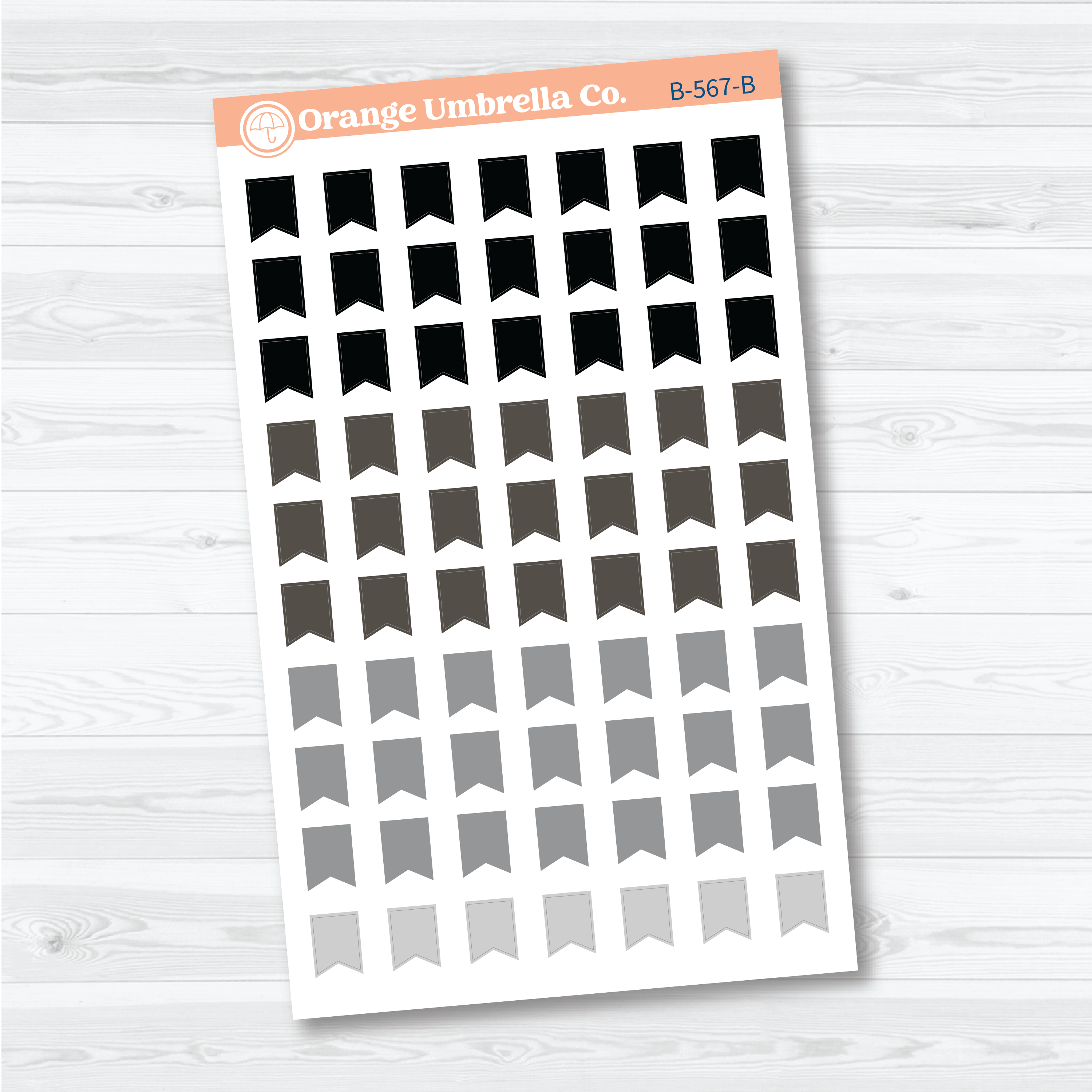 Hobonichi Cousin Mini Flag Planner Stickers | B-567