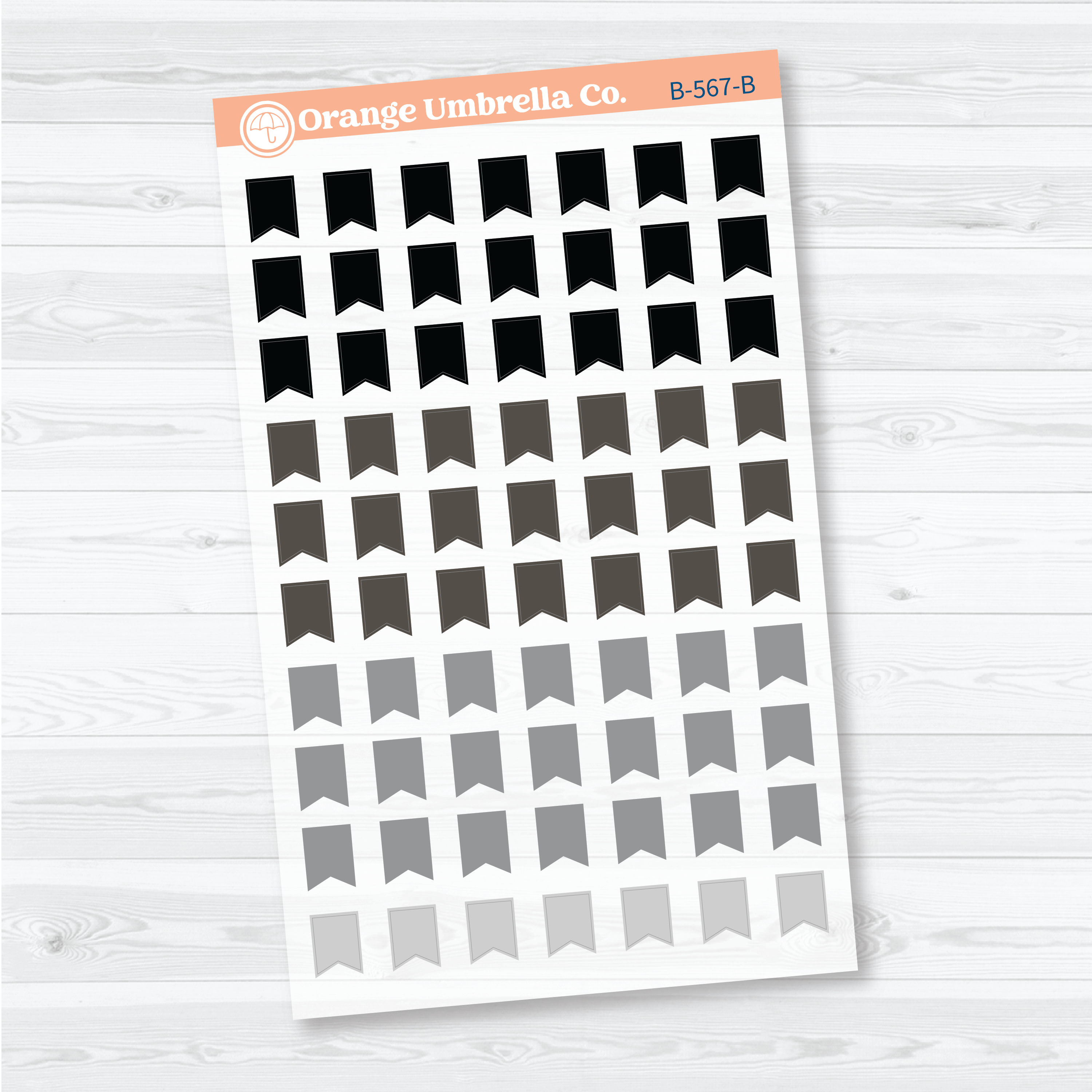 CLEARANCE | Hobonichi Cousin Mini Flag Planner Stickers | Clear Matte | B-567-CM