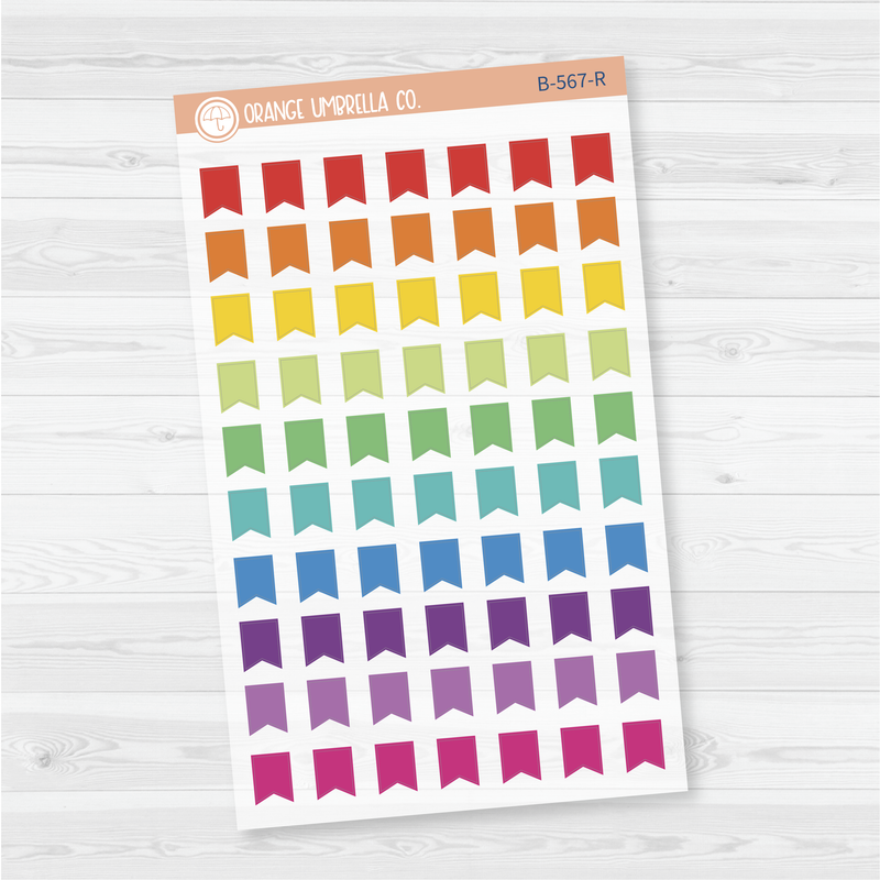 Hobonichi Cousin Mini Flag Planner Stickers | B-567