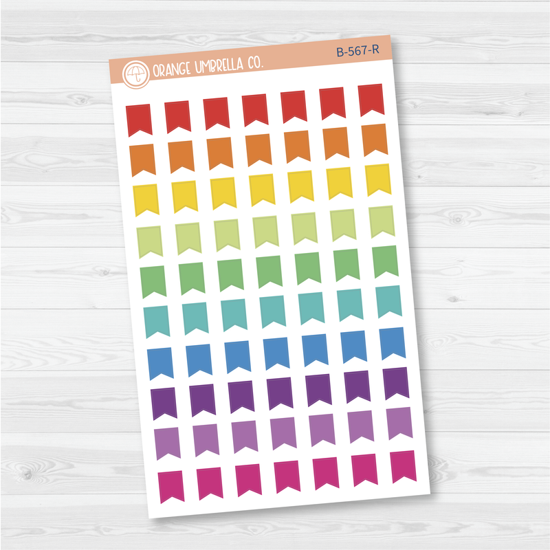 Hobonichi Cousin Mini Flag Planner Stickers | B-567