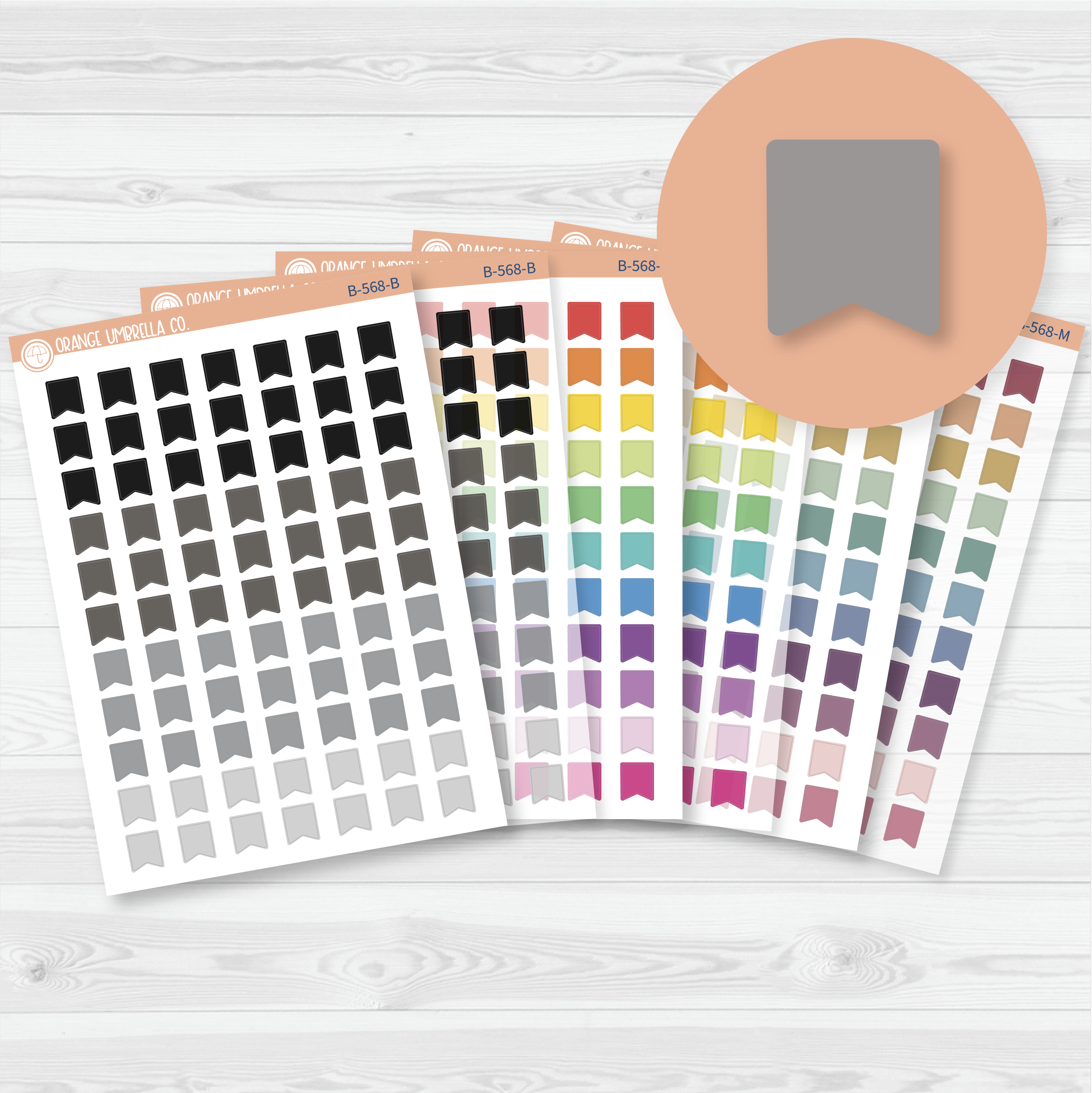 Tiny Flag Planner Stickers | B-568