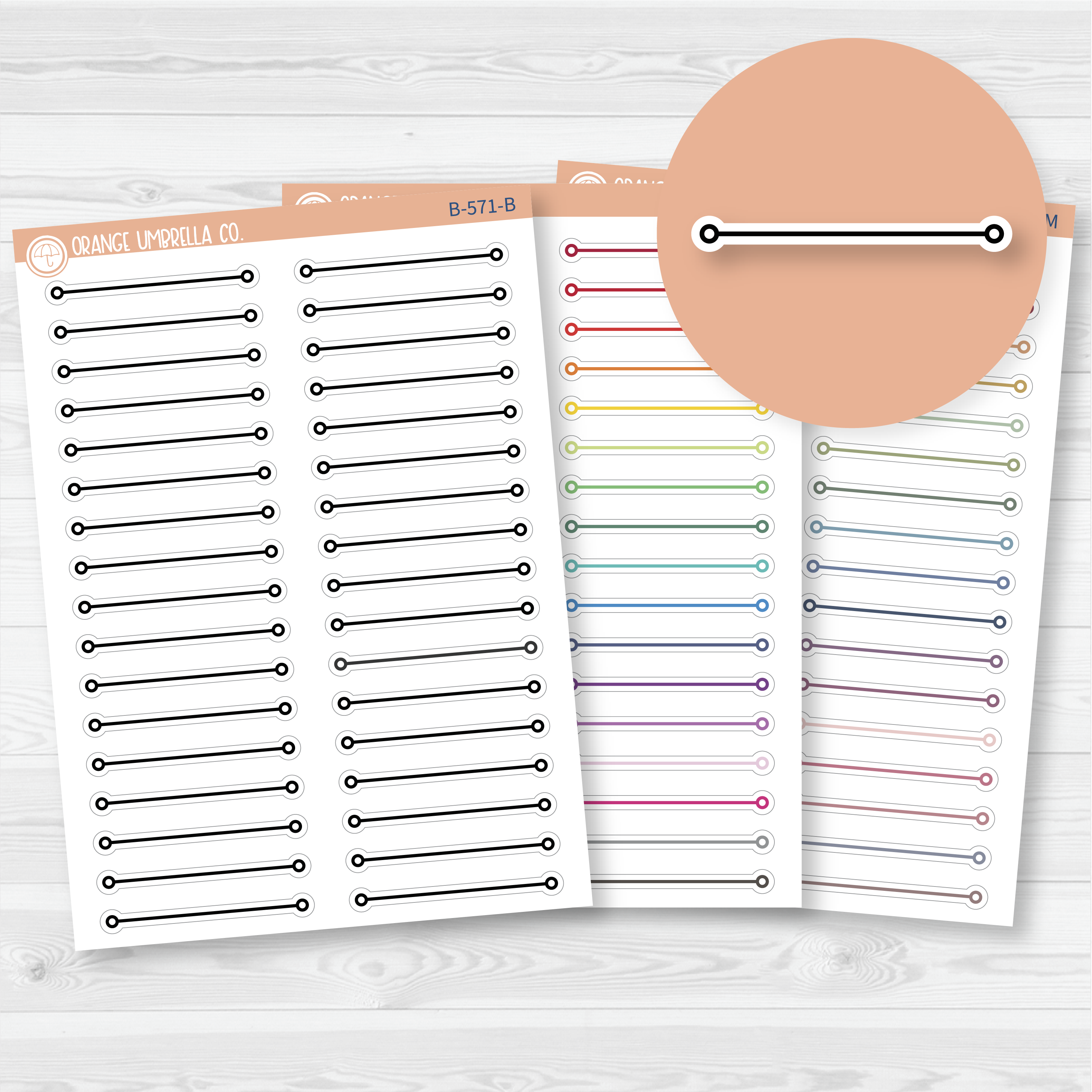 Sticker Beam Divider Header / Divider Bar Planner Stickers | B-571