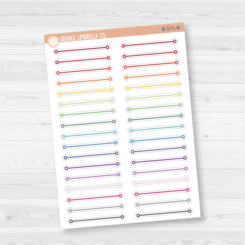 Header / Divider Bar Planner Stickers | B-571