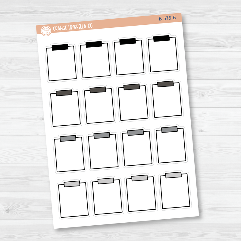 Clipboard Note Label Planner Stickers | B-575