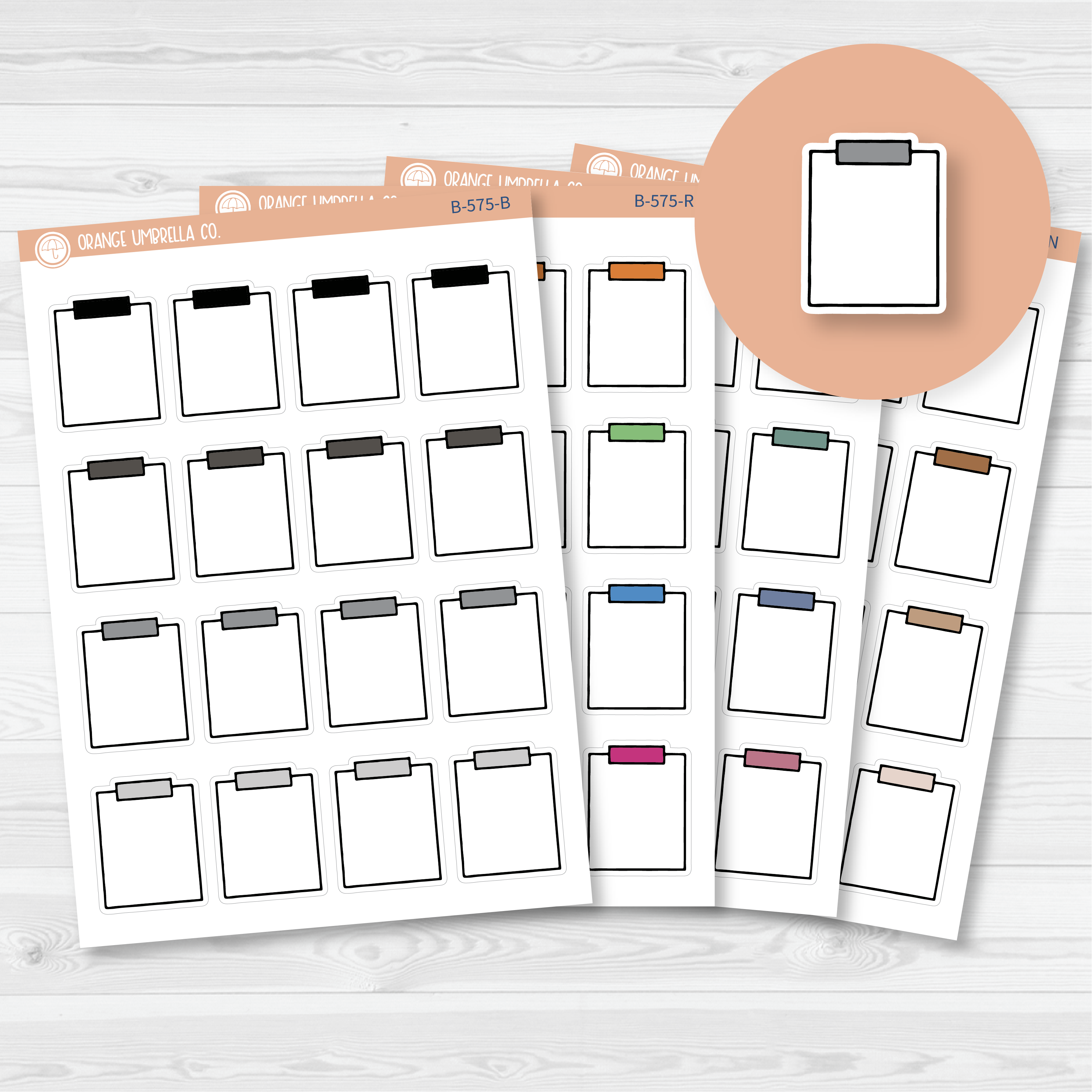 Clipboard Note Label Planner Stickers | B-575