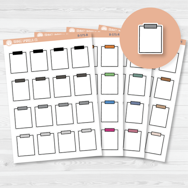 Clipboard Note Label Planner Stickers | B-575