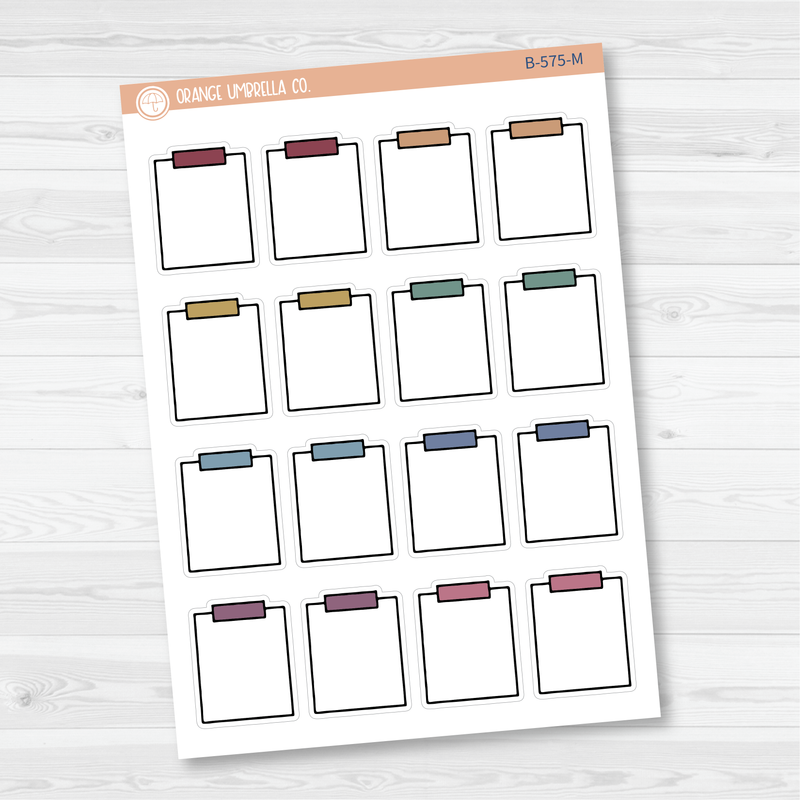 Clipboard Note Label Planner Stickers | B-575