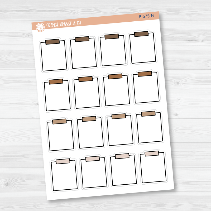 Clipboard Note Label Planner Stickers | B-575