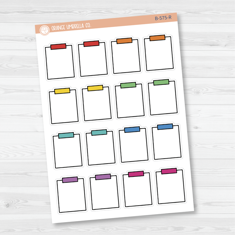 Clipboard Note Label Planner Stickers | B-575