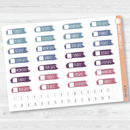 Hobonichi Cousin Brush Stroke Weekday Covers Planner Stickers | B-579