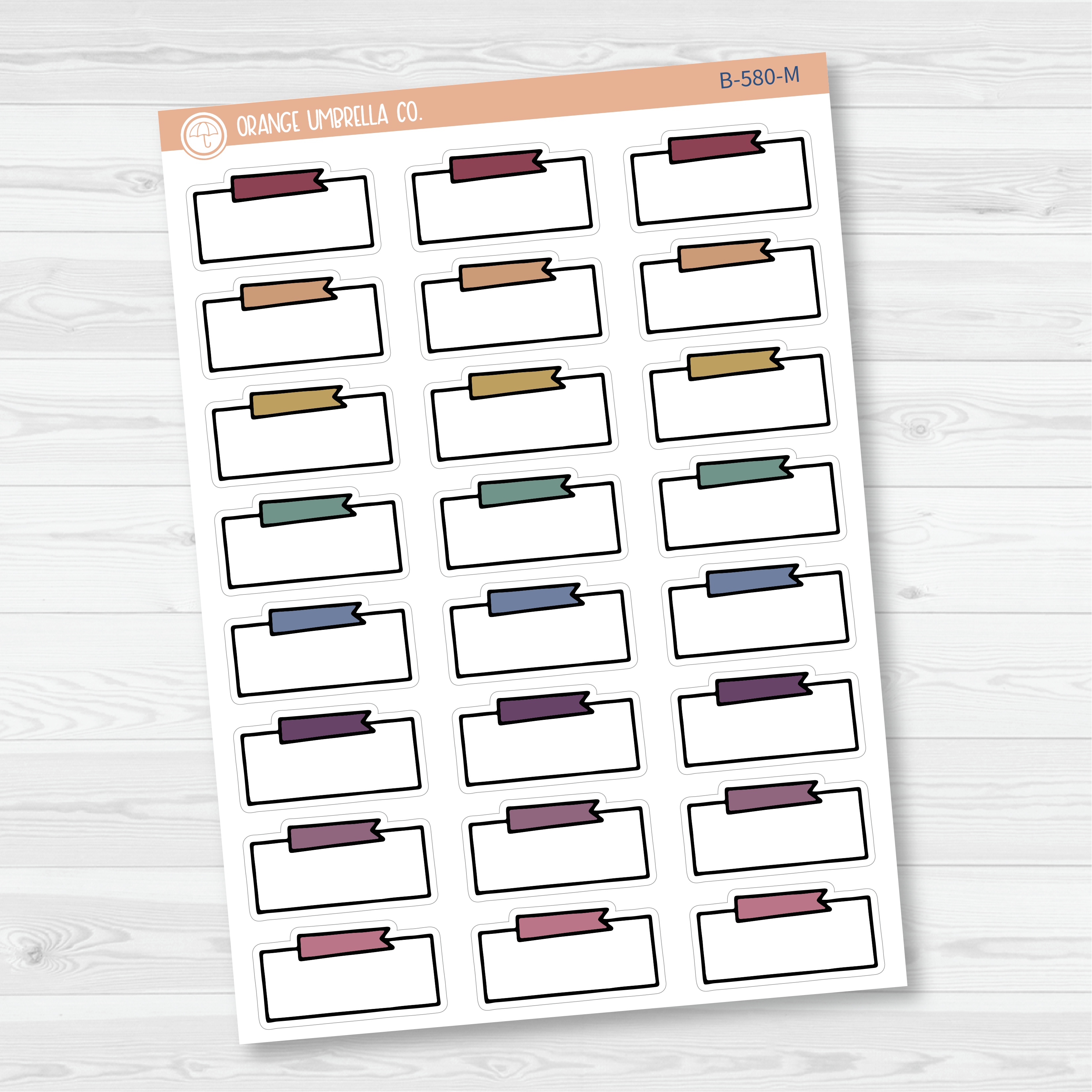 Note Doodle Label Planner Stickers | B-580