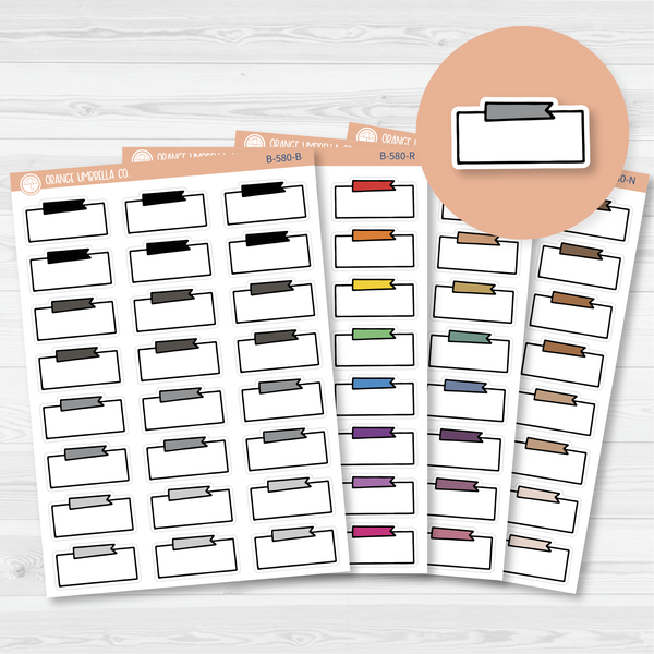 Note Doodle Label Planner Stickers | B-580