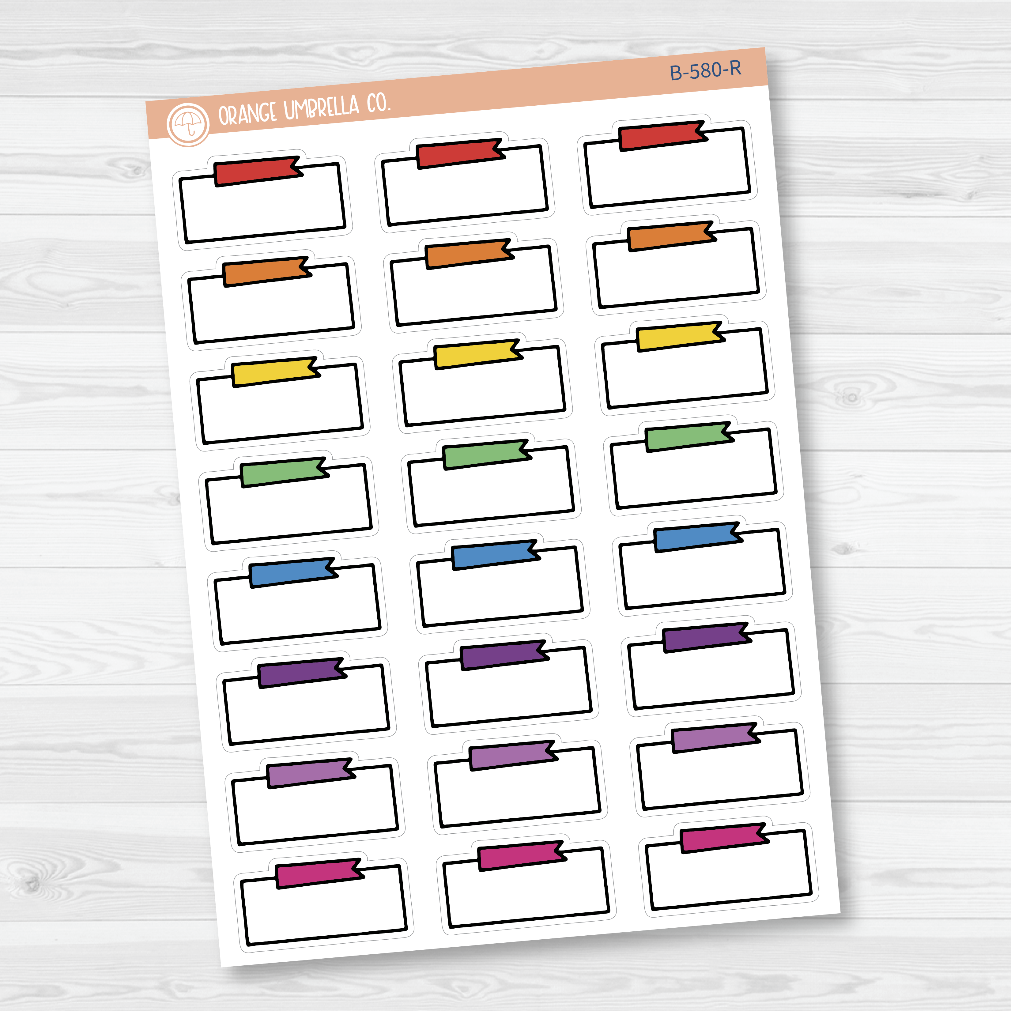 Note Doodle Label Planner Stickers | B-580