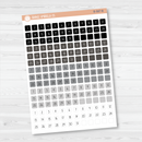 Mini Date Dots - 5 Months Planner Stickers | Square FC12 Script | B-587