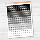 Date Dots - 5 Months Planner Stickers | Square F16 Script | B-591