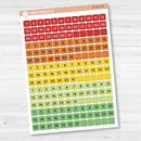 Date Dots - 5 Months Planner Stickers | Square F16 Script | B-591