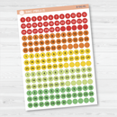 Date Dots - 5 Months Planner Stickers | Circle F16 Script | B-592