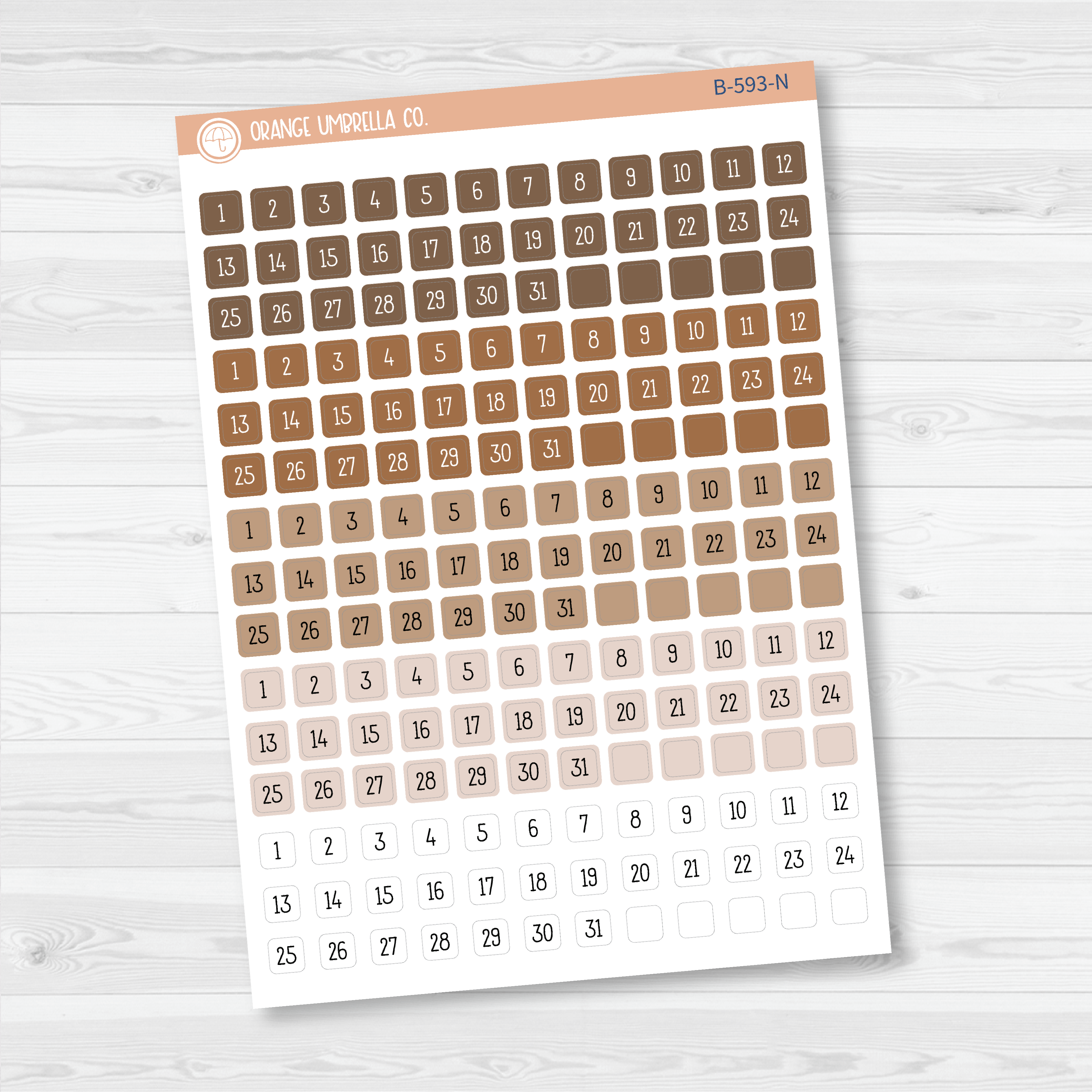 CLEARANCE | Tiny Date Dots - 5 Months Planner Stickers | Square F16 Print | B-593
