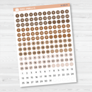 Tiny Date Dots - 5 Months Planner Stickers | Circle F16 Script | B-596
