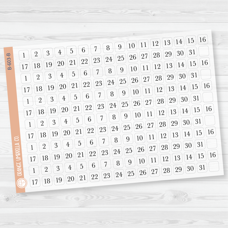 6 Months of Date Dot Covers Planner Stickers | B-603-B-604