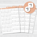 6 Months of Mini Date Dot Covers Planner Stickers | FJP | B-605-B-606