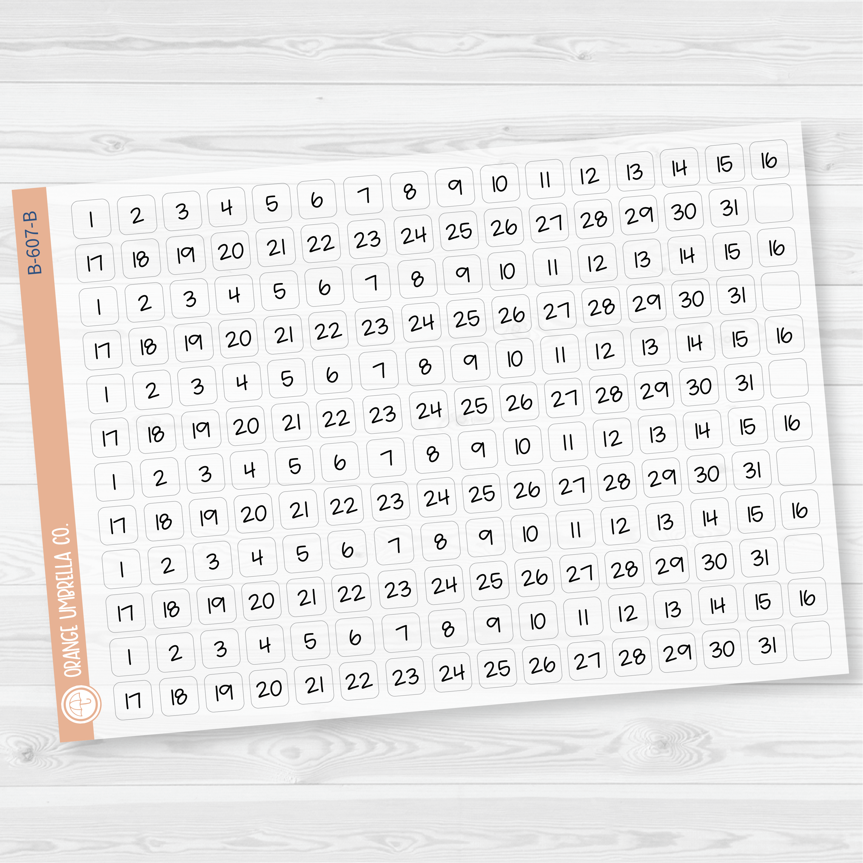 CLEARANCE | 6 Months of Date Dot Covers Planner Stickers | FJP | B-607-B-608