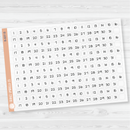 6 Months of Date Dot Covers Planner Stickers | FJP | B-607-B-608