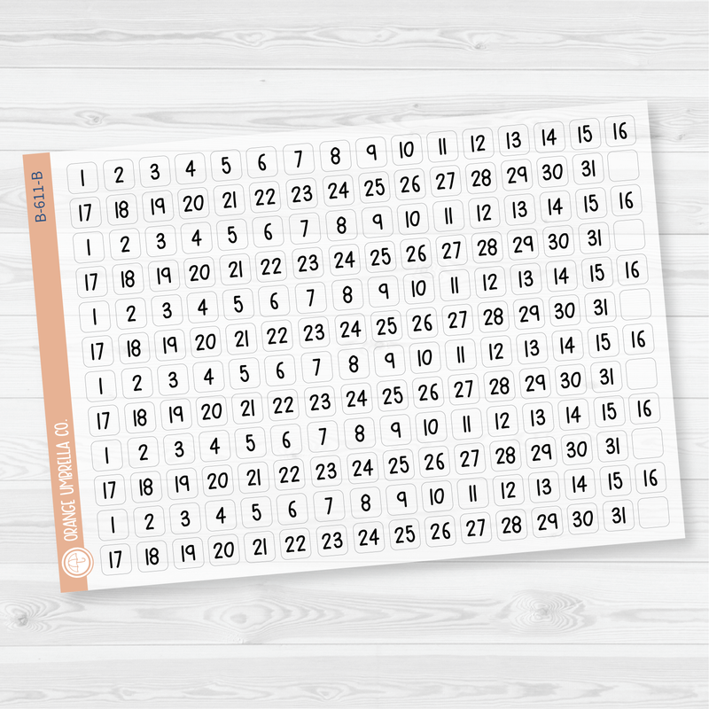 6 Months of Date Dot Covers Planner Stickers | FSP | B-611-B-612