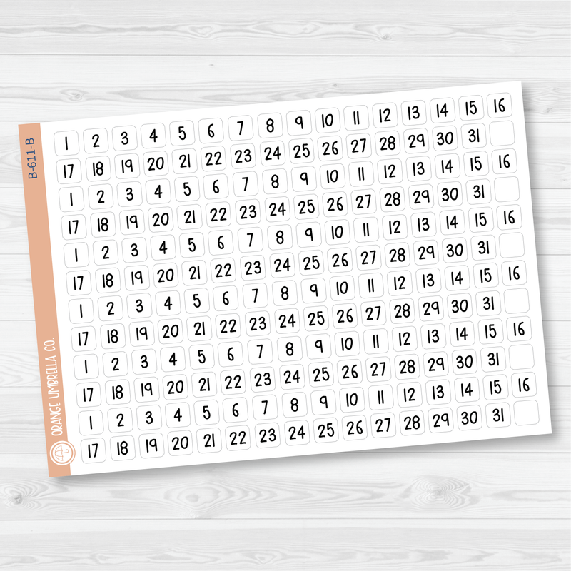 6 Months of Date Dot Covers Planner Stickers | FSP | B-611-B-612