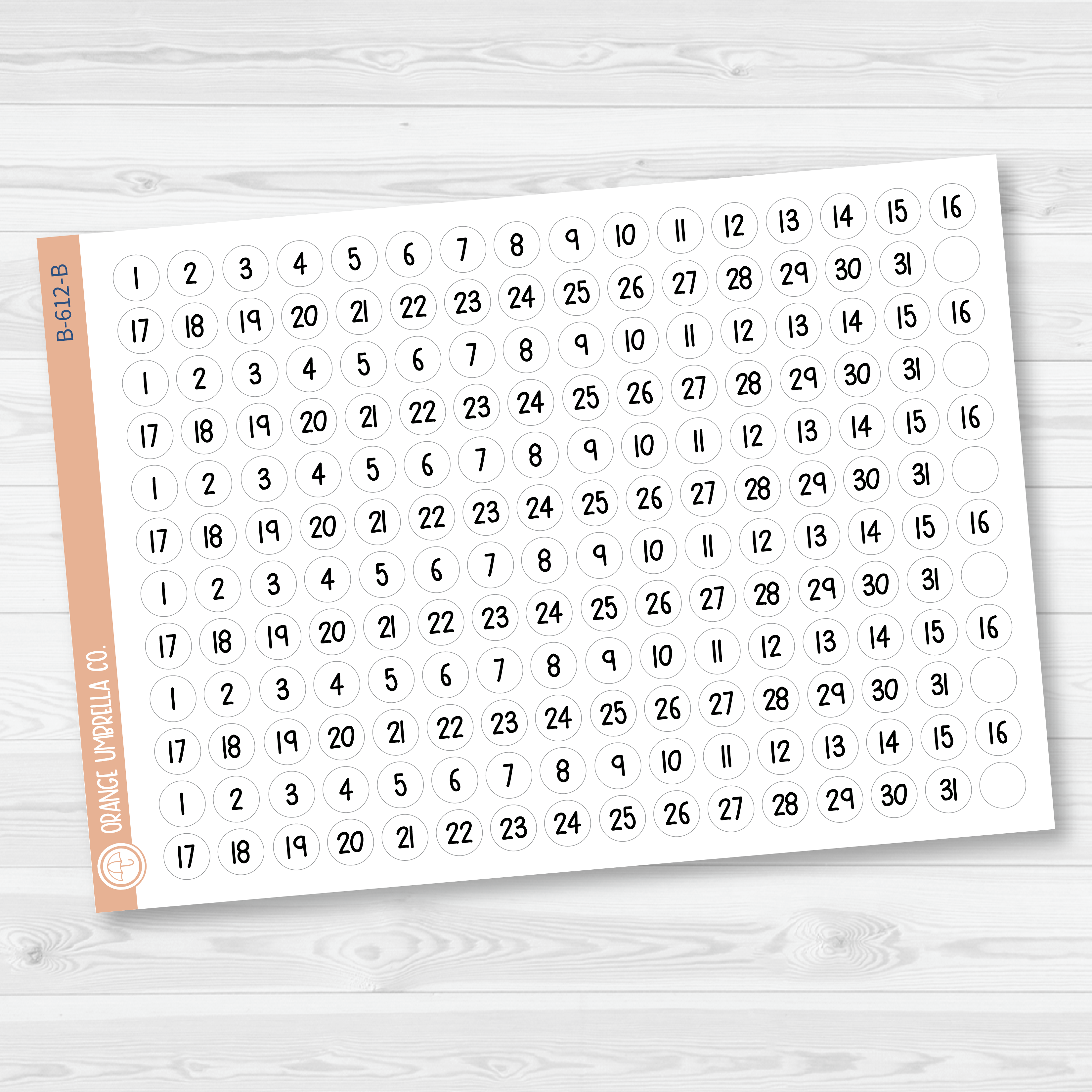 CLEARANCE | 6 Months of Date Dot Covers Planner Stickers | FSP | B-611-B-612