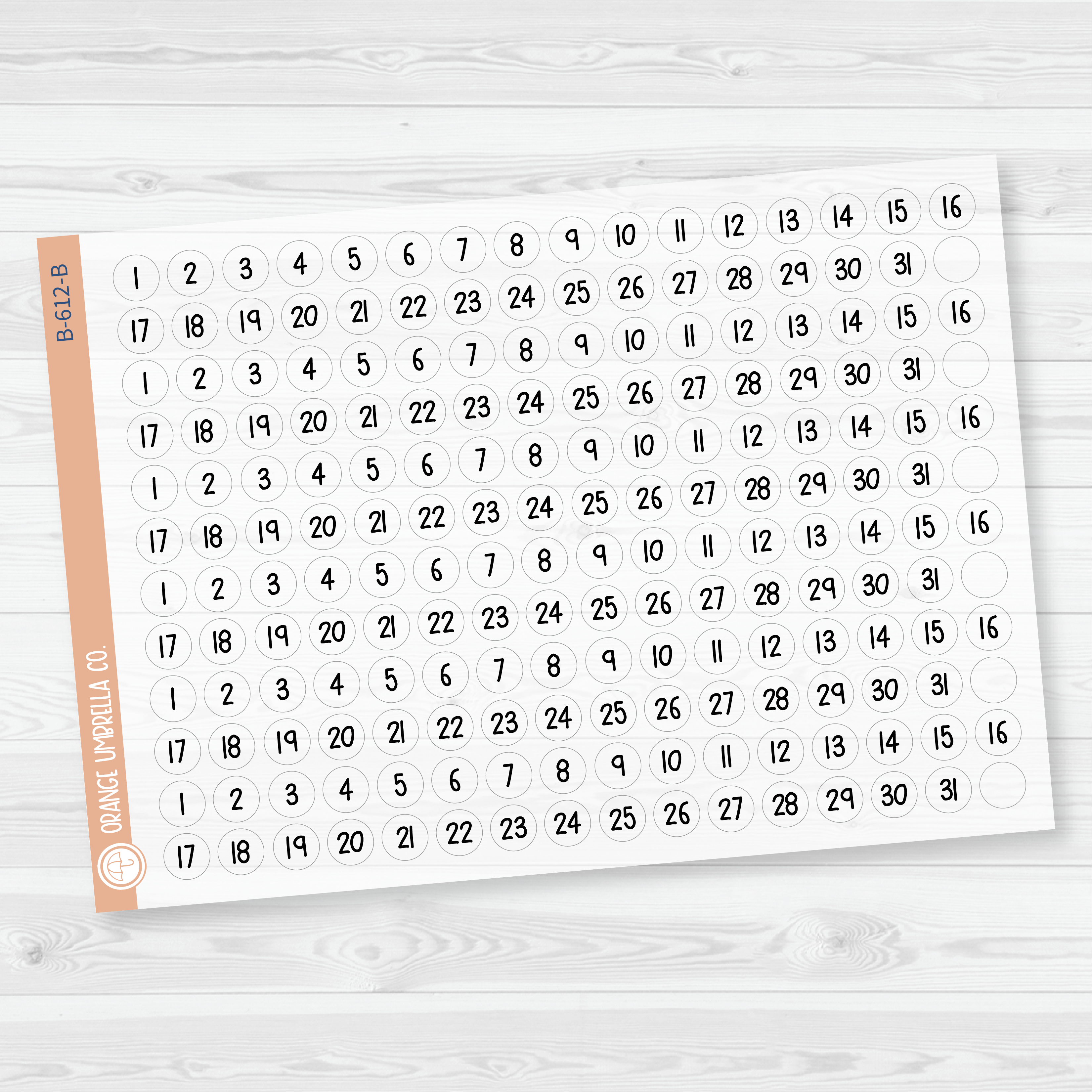 CLEARANCE | 6 Months of Date Dot Covers Planner Stickers | FSP | B-611-B-612