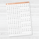 6 Months of Mini Date Dot Covers Planner Stickers | JF | B-613-B-614