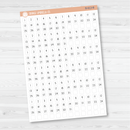 6 Months of Mini Date Dot Covers Planner Stickers | JF | B-613-B-614