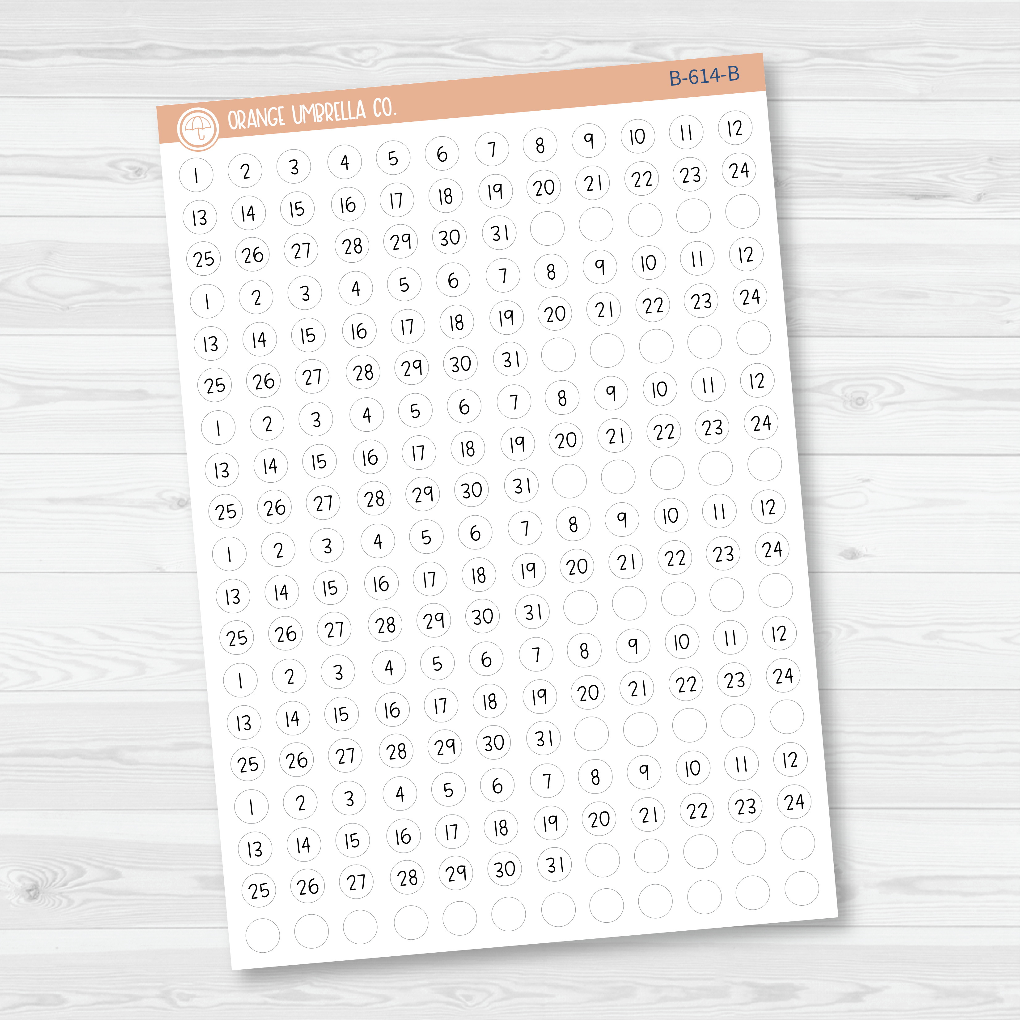 Mini Date Dot Covers Planner Stickers | Monthly Date Covers | JF | B-613-B-614