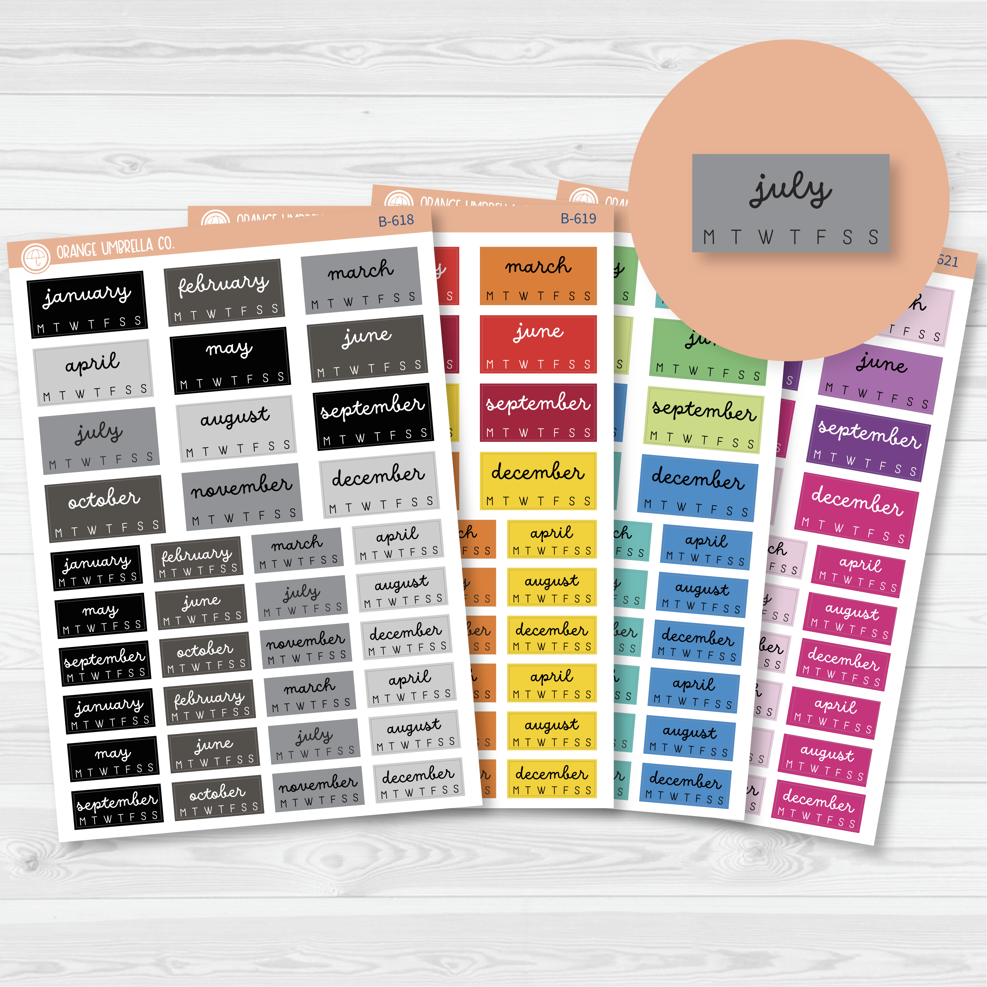 CLEARANCE | A5 Year at a Glance - Hobonichi Cousin | F16 Brights | B-618-B-621
