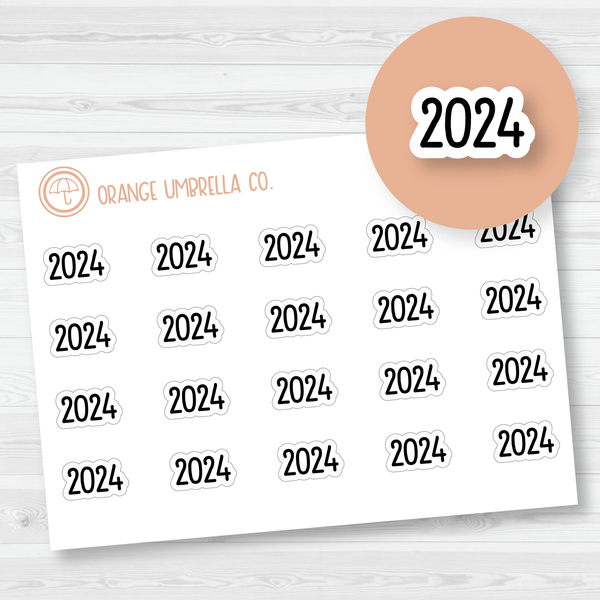 2024 Year - A5 Plum Monthly Script Planner Stickers | F16 Print | B-626-B