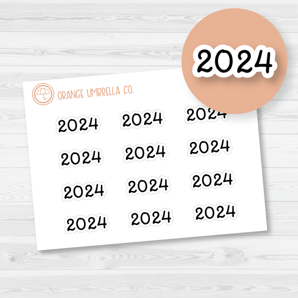 2024 Year - A5 Plum Monthly Script Planner Stickers | F16 Script | B-627-B