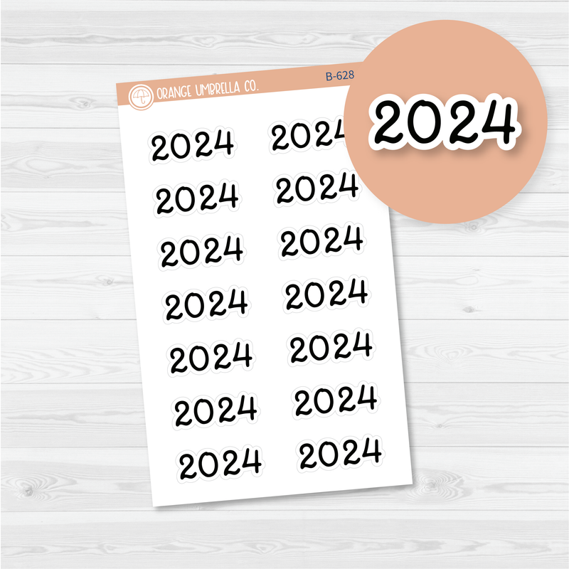 2024 Year - 7x9 Plum Monthly Script Planner Stickers | F16 Script | B-628-B