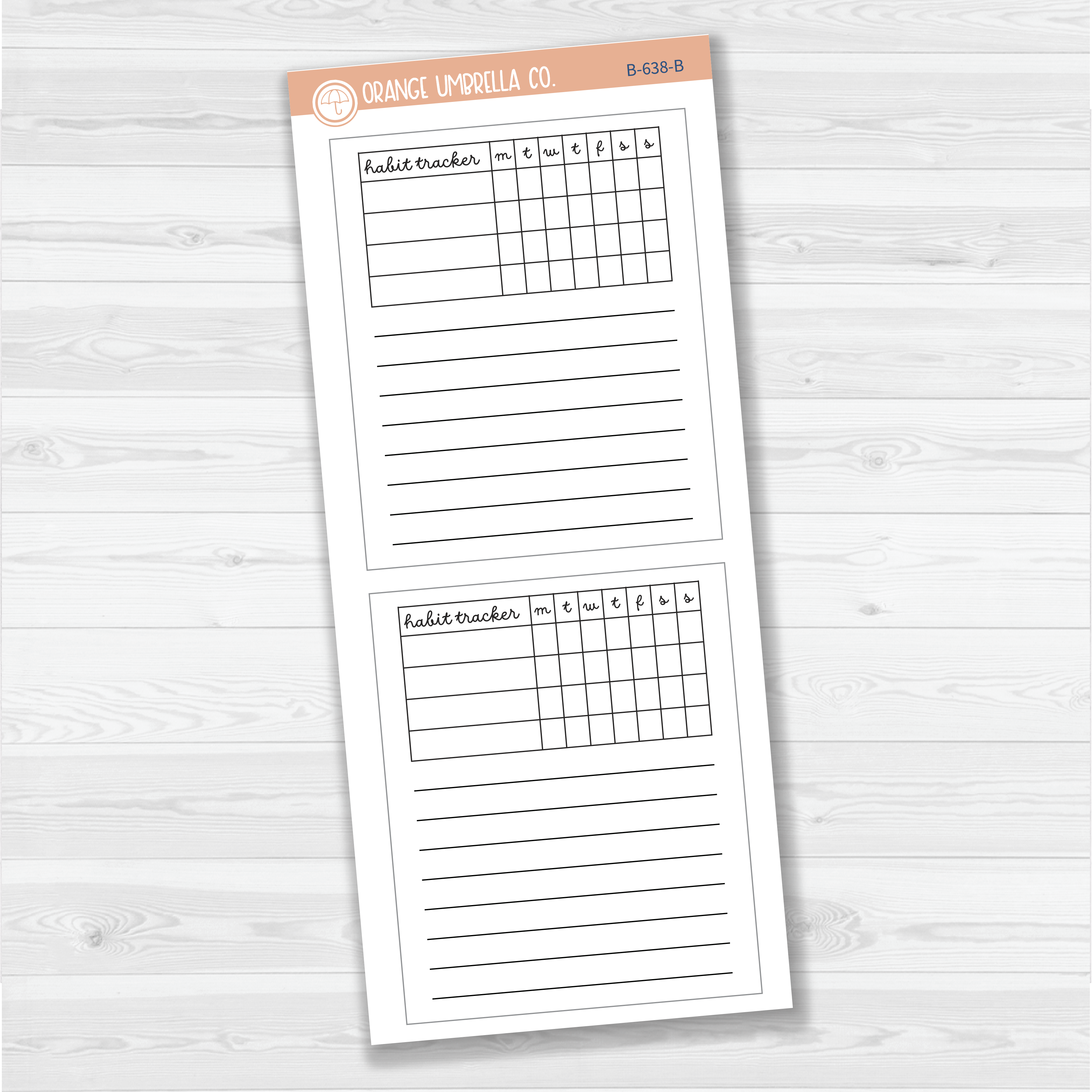 CLEARANCE | 2024 7x9 Daily Duo Habits Box Planner Stickers | B-638-B
